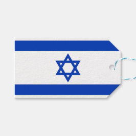 Gift-Märkre med Flagga Israel Presentetikett