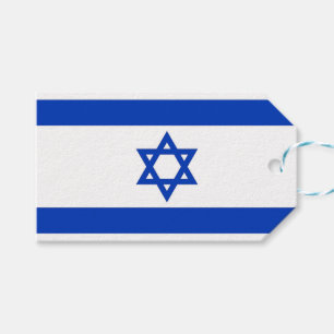 Gift-Märkre med Flagga Israel Presentetikett