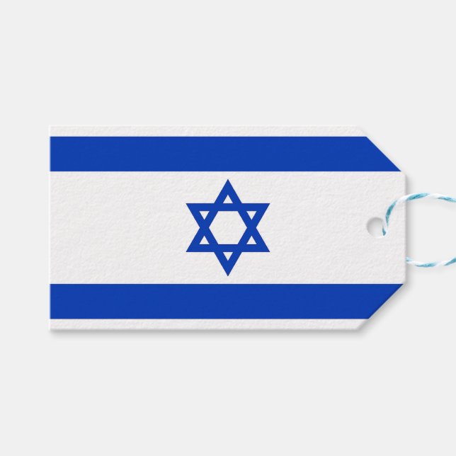 Gift-Märkre med Flagga Israel Presentetikett (Framsidan (Horisontell))