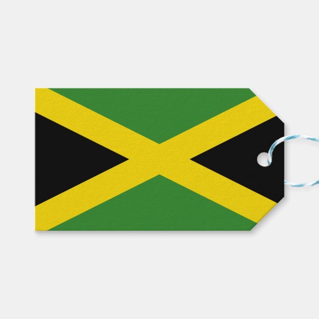 Gift-Märkre med Flagga Jamaica Presentetikett (Framsidan (Horisontell))