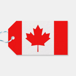 Gift-Märkre med Flagga Kanada Presentetikett