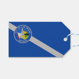 Gift Märkre med Flagga Las Vegas City, USA Presentetikett