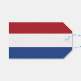 Gift Märkre med Flagga Nederländerna Presentetikett