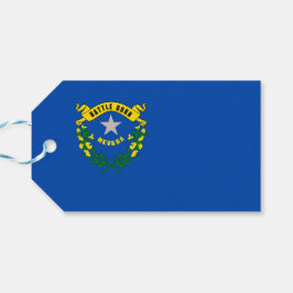 Gift Märkre med Flagga Nevada State, USA Presentetikett