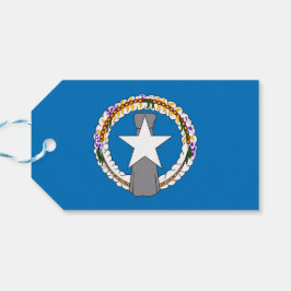 Gift-Märkre med Flagga Nordmarianerna Presentetikett