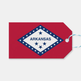Gift Märkre med Flagga of Arkansas State, USA Presentetikett