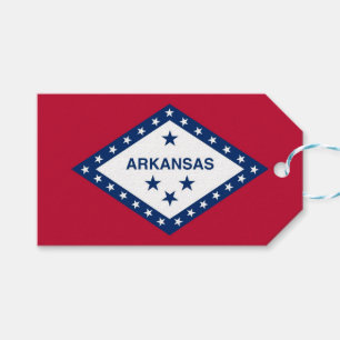 Gift Märkre med Flagga of Arkansas State, USA Presentetikett