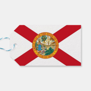 Gift Märkre med Flagga of Florida State, USA Presentetikett