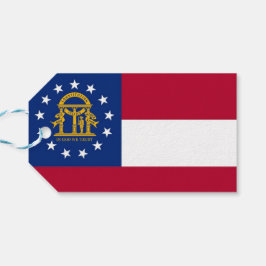 Gift Märkre med Flagga of Georgia State, USA Presentetikett