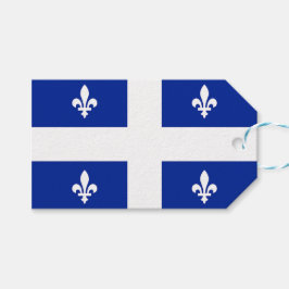 Gift Märkre med Flagga of Quebec, Kanada Presentetikett