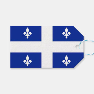 Gift Märkre med Flagga of Quebec, Kanada Presentetikett