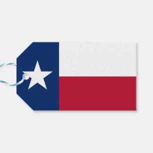 Gift Märkre med Flagga of Texas State, USA Presentetikett