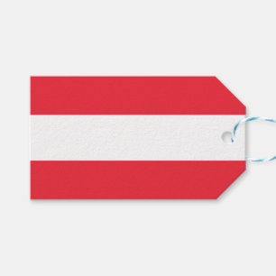 Gift-Märkre med Flagga Österrike Presentetikett