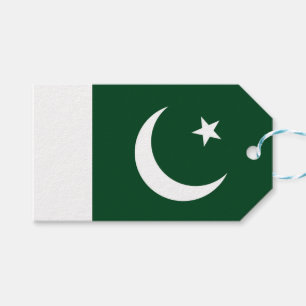 Gift-Märkre med Flagga Pakistan Presentetikett