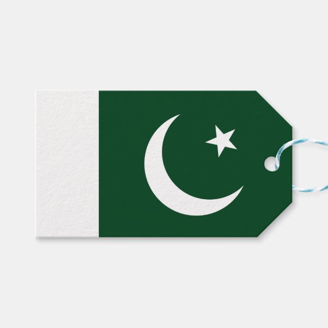 Gift-Märkre med Flagga Pakistan Presentetikett (Framsidan (Horisontell))