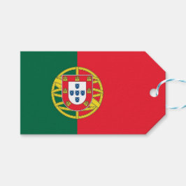 Gift Märkre med Flagga Portugal Presentetikett