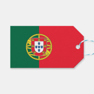 Gift Märkre med Flagga Portugal Presentetikett