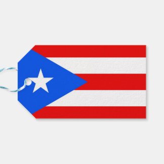 Gift Märkre med Flagga Puerto Rico, USA Presentetikett