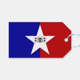 Gift Märkre med Flagga San Antonio City, USA Presentetikett