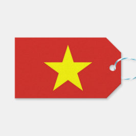 Gift-Märkre med Flagga Vietnam Presentetikett
