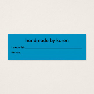 Gift-märkre med instruktioner för blankprov litet visitkort