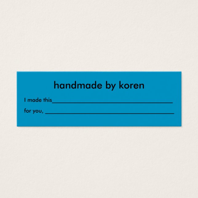 Gift-märkre med instruktioner för blankprov litet visitkort (Framsidan)