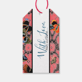 GIFT MÄRKRE MED KÄRLEK ANTIQUE SNÖRE CUSTOM NAMES PRESENTETIKETT