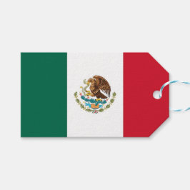 Gift-Märkre med Mexikos Flagga Presentetikett