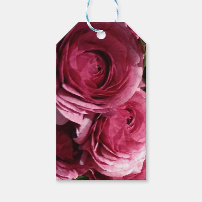 Gift-Märkre med Ranunculus Flowers Presentetikett (Framsidan)