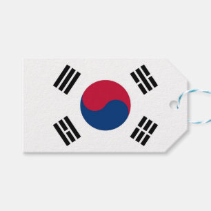 Gift-Märkre med Sydkoreas Flagga Presentetikett
