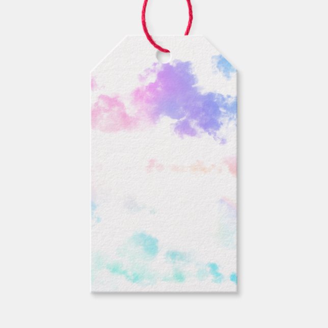 GIFT MÄRKRE MULTI FÄRGAT STYCK PÅ EN VITE HIMLAR PRESENTETIKETT (Framsidan)
