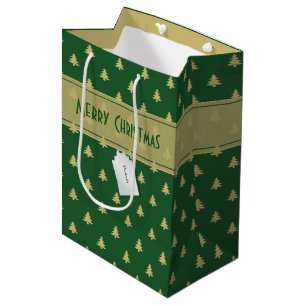 Gift Märkre Namn: God jul Guld Träd Mönster i