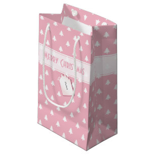 Gift Märkre Namn: God jul Rosa Träd Mönster i
