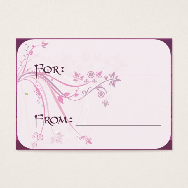 Gift-Märkre - Plum-Scrollsar Visitkort (Framsidan)