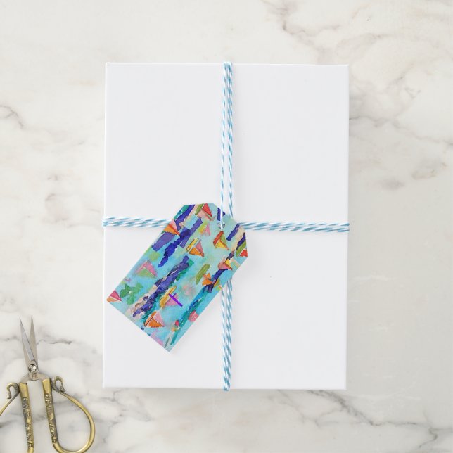 Gift-Märkre_Sailing Watercolor Presentetikett (Med Snöre)