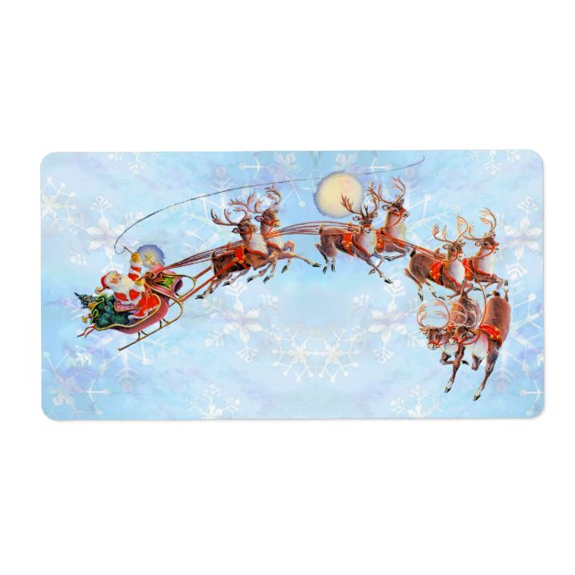 GIFT MÄRKRE SANTA SLEIGH by SHARON SHARPE Fraktsedel (Framsidan)