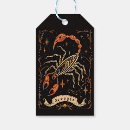 Gift-Märkre Scorpio Celestial Zodiac Art Presentetikett