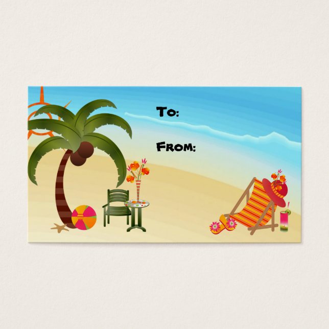 Gift Märkre Tropical Paradise Visitkort (Framsidan)