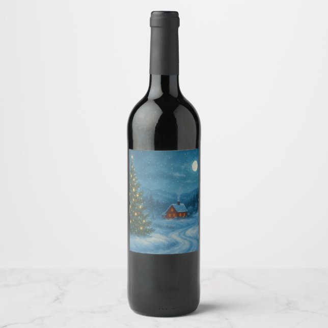 Gift märkre vinflaska etikett (Framsida)