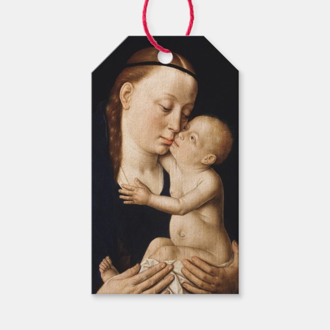 GIFT MÄRKRE Virgin and Child (ca 1455-60) D. Bouts Presentetikett (Framsidan)