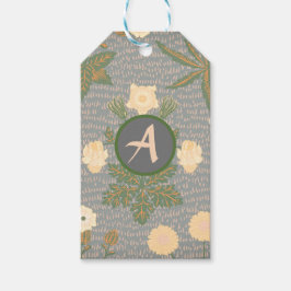 GIFT MÄRKRE WILLIAM MORRIS ANPASSNINGSBAR INITIAL PRESENTETIKETT