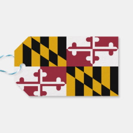 Gift Märkre with Flagga of Maryland State, USA Presentetikett