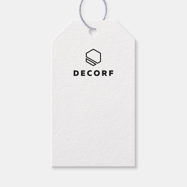 Gift Märkres Grått Twine Presentetikett (Framsidan)