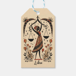 Gift Märkres Libra Celestial Zodiac Art Presentetikett
