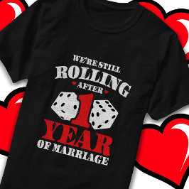 Gift med 1 års nutid, 1:a Bröllop-årsdagen T Shirt