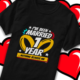 Gift med 1 års nutid, 1:a Bröllop-årsdagen T Shirt