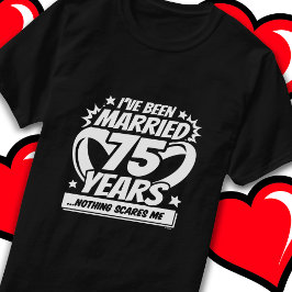 Gift med 75 års firande vid Bröllop-firandet i 75: T Shirt