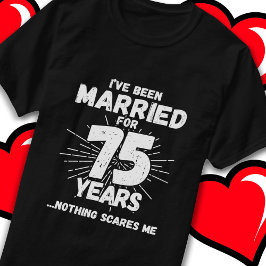 Gift med 75 års firande vid Bröllop-firandet i 75: T Shirt