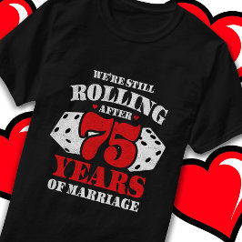 Gift med 75 års firande vid Bröllop-firandet i 75: T Shirt