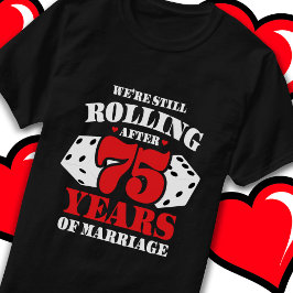 Gift med 75 års Rolling Funny 75:e-årsdag T Shirt